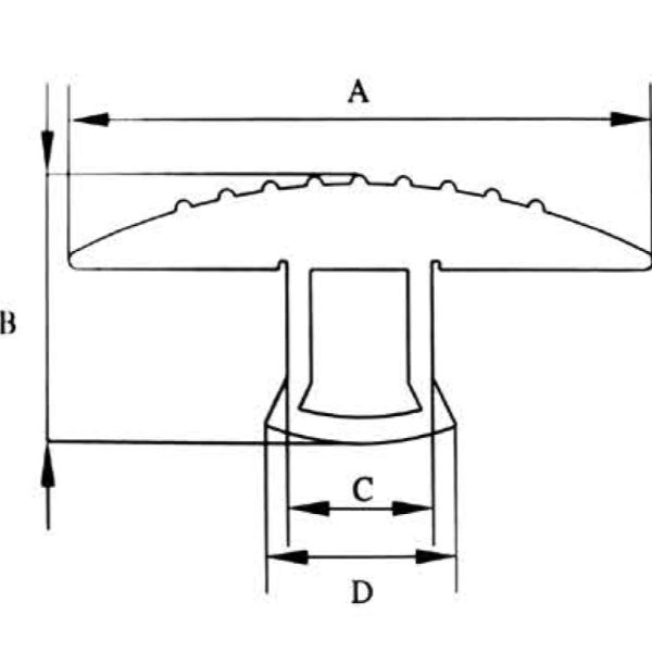 T Slot Tread Strip Sealing Rubber - Range of Widths Available - PER METER Carousel 2