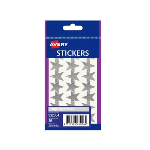 Avery F/P Silver Stars Label (Pack of 10) Carousel 4
