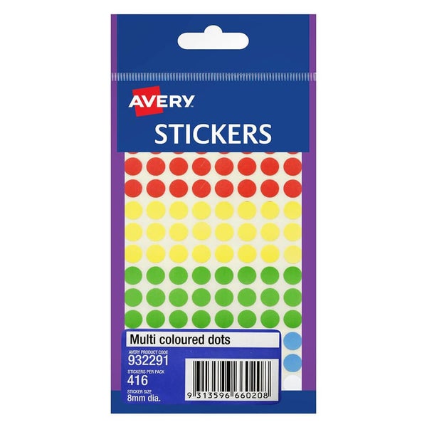 Avery F/P Dot Label 8mm (Pack of 10) Carousel 1