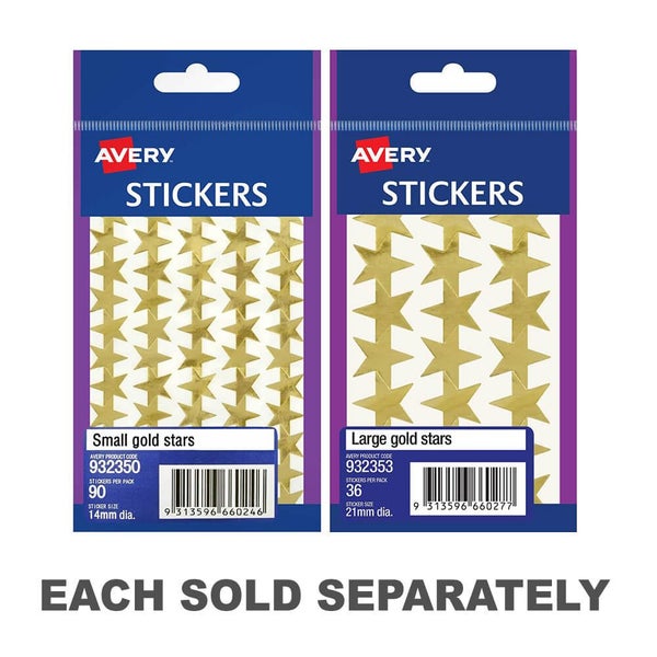 Avery F/P Gold Stars Label (Pack of 10) Carousel 2