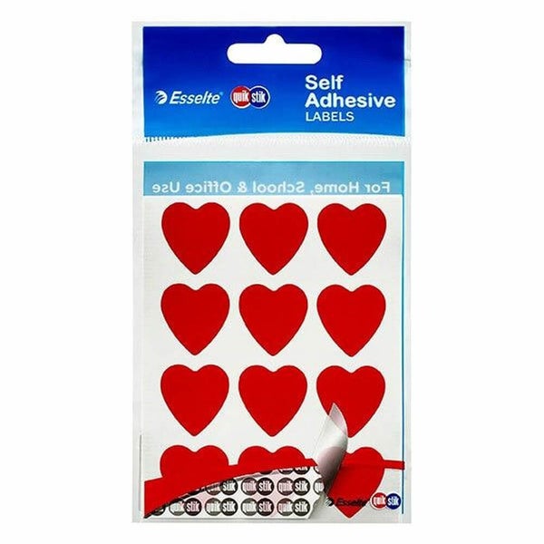 Quik Stik Red Heart Label (Pack of 10) Carousel 1