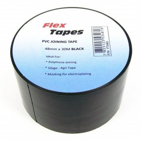 3 Pack PVC Joining Tape Black 48mm x 30M Carousel 1