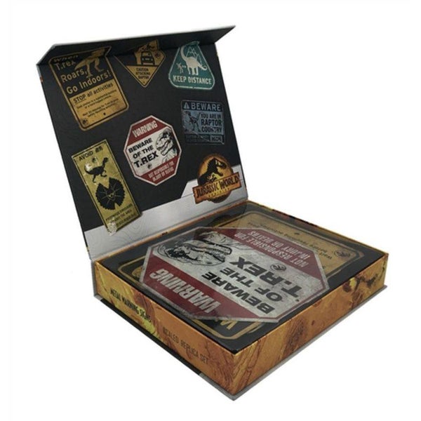 Jurassic World Metal Warning Signs Carousel 1