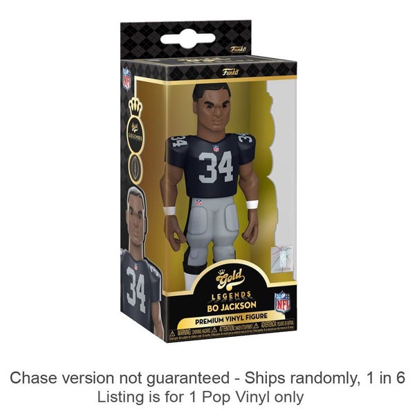NFL Raiders Bo Jackson 5" Vinyl Gold Chase Ships 1 in 6 Carousel 1