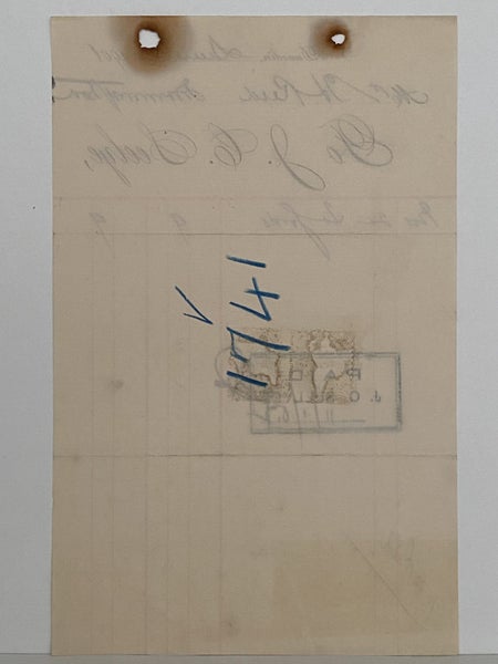 ANTIQUE INVOICE: J. C. Seelye, Dunedin 1901 (123 yo) Carousel 3