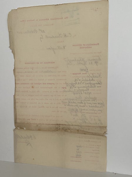 ANTIQUE MORTGAGE: The Government Advances To Settlers Office, Wellington 1902 Carousel 3
