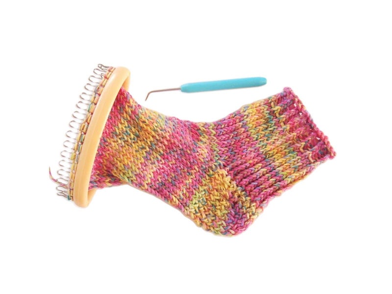 2PCS 32 Pegs DIY Sock Knitting Loom Weave Tool Set Sock Knitting Board Knit Hook Carousel 1