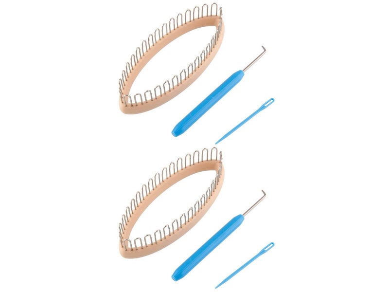 2PCS 32 Pegs DIY Sock Knitting Loom Weave Tool Set Sock Knitting Board Knit Hook Carousel 3