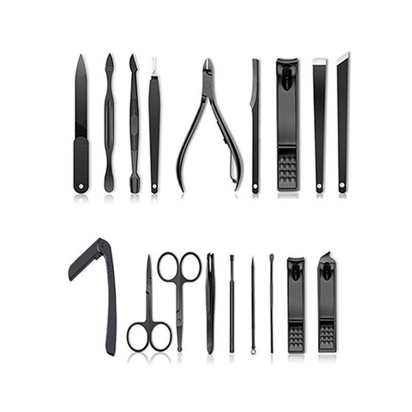 18PCS/Set Stainless Steel Manicure Nail Kit Pedicure Grooming Clippers Tools Carousel 2