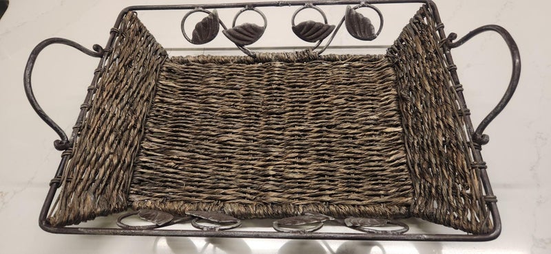Serving Tray - metal/twine Carousel 1