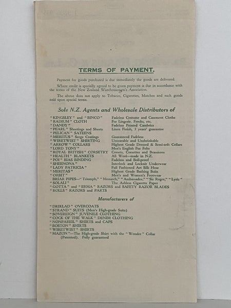 VINTAGE INVOICE: Bing, Harris & Co. Ltd, Dunedin 1935 Carousel 3