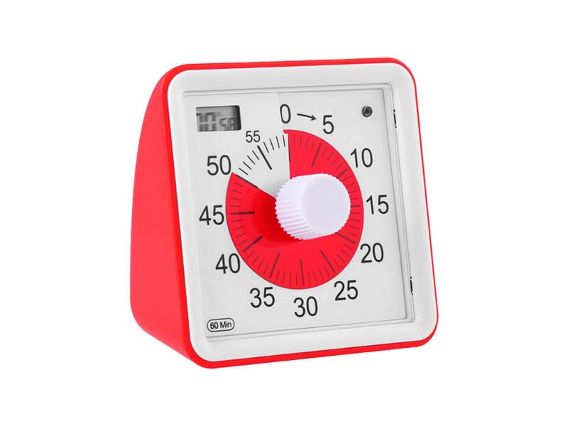 60-Minute Visual Timer Countdown Clock Time Management Tool Red Carousel 1