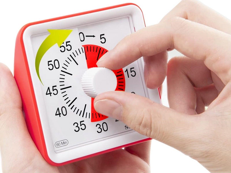 60-Minute Visual Timer Countdown Clock Time Management Tool Red Carousel 3