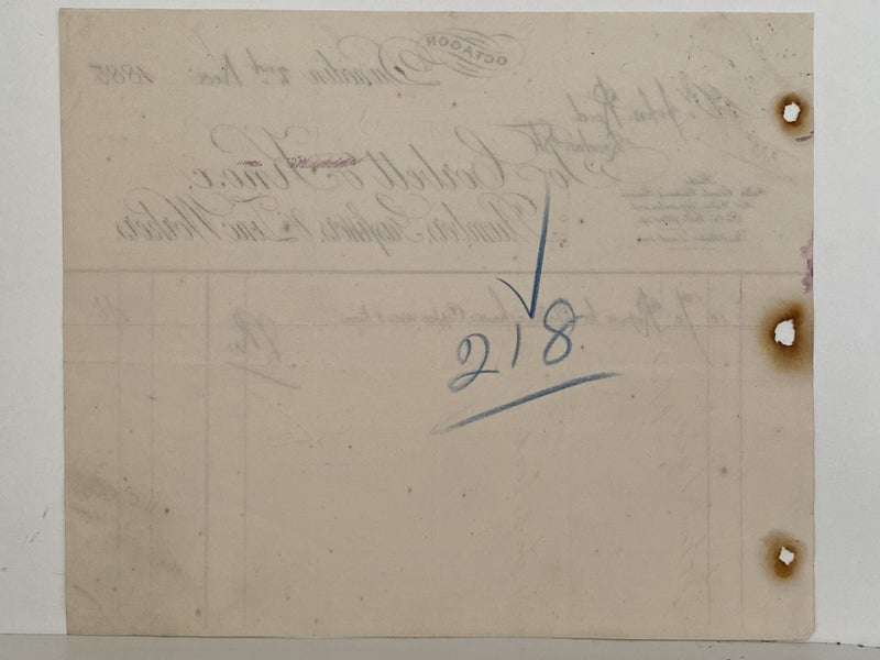 ANTIQUE INVOICE: Corbett & Knox, Dunedin - Plumbers and Gasfitters 1885 (139yo) Carousel 3