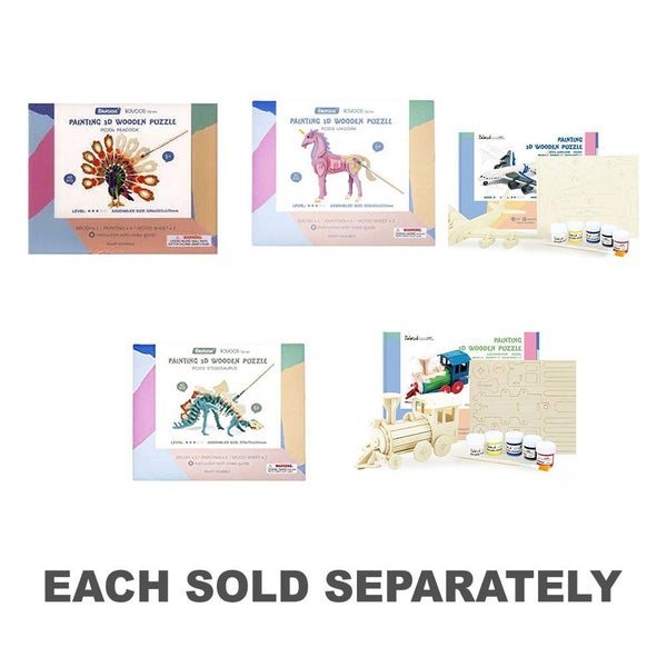 Robotime 3D Wooden Puzzle Craft Paint Kit Carousel 2