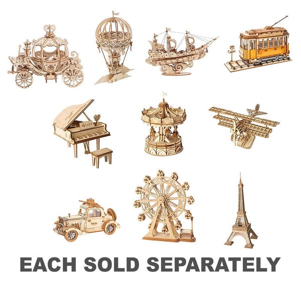 Robotime Classic 3D Wooden Puzzle Kit Carousel 2