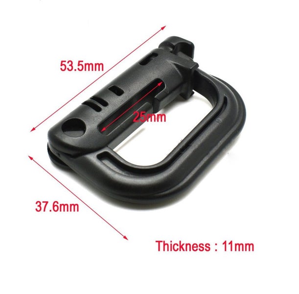 Molle Carabiner Snap D-Ring Clip 3 Pk Khaki Carousel 2