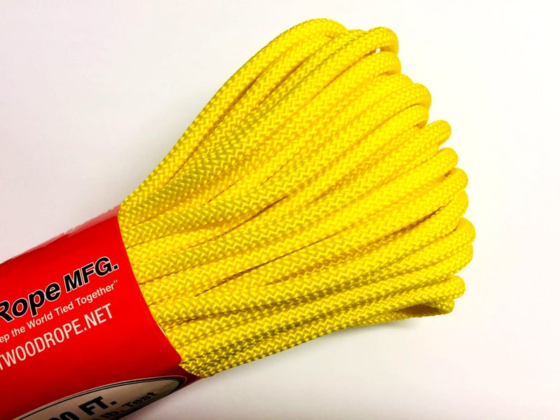 Atwood 1/4" 6.4mm Utility Rope Yellow 30m/100ft Made in USA Carousel 1