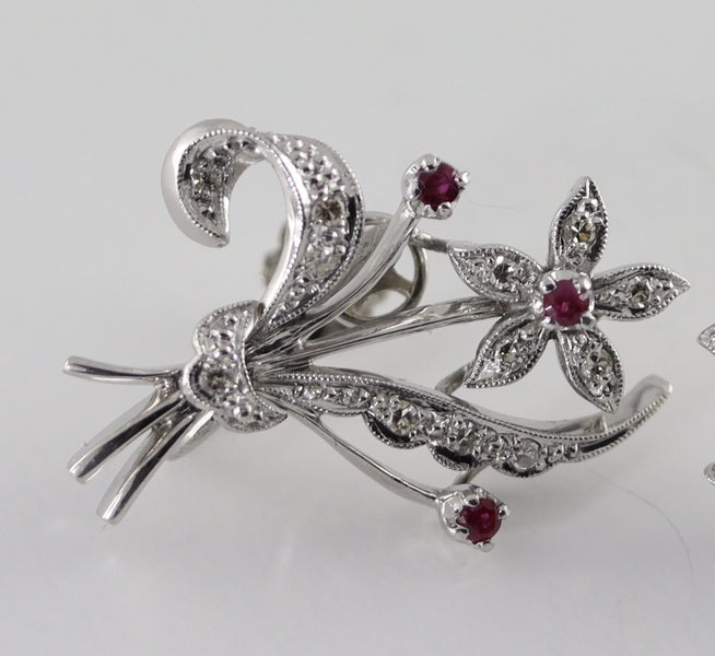 18ct Traditional Ruby & Dia. Earrings TDW0.34cts Valuation $6,500 VAL059 Carousel 2