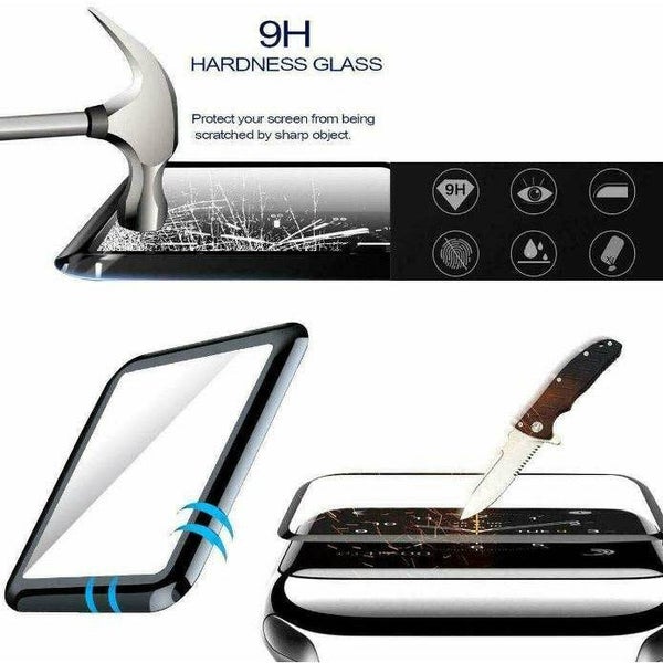 For Apple Watch 6 5 4 3 2 44 & 40 mm Curved Tempered Glass FULL Screen Protector Carousel 5