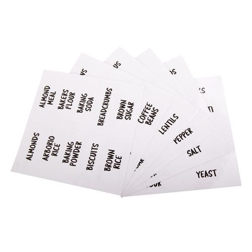 Appetito Clear Pantry Labels (Pack of 60) Carousel 2