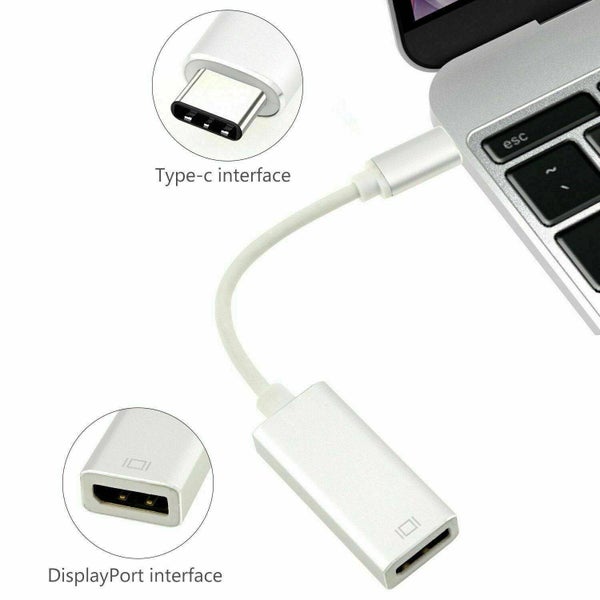 USB C USB 3.1 Type C to DisplayPort DP 4K Video Adapter Converter Cable 16cm Carousel 4