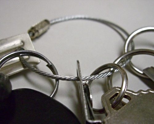 Wire cable Keyrings 6pce Carousel 5