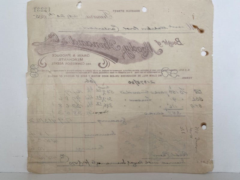 ANTIQUE INVOICE: Moody Annand & Co, Dunedin - Grain & Produce Merchants 1925 Carousel 3