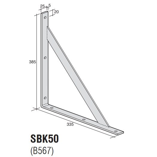 Shelf Bracket SBK50 ( B567 ) Carousel 1