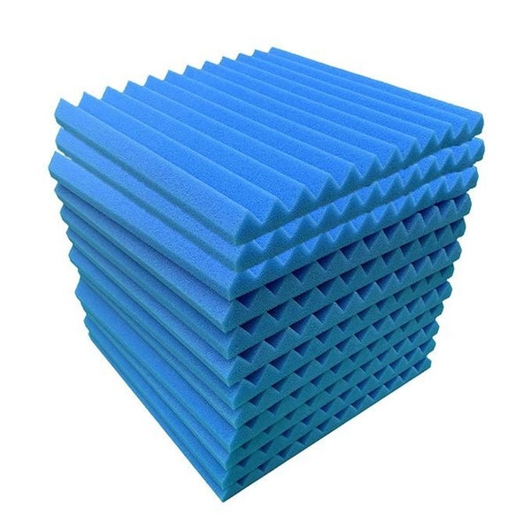 96 Acoustic Soundproof Foam Sound Absorbing Panels 30x30x2.5cm | Blue Carousel 1