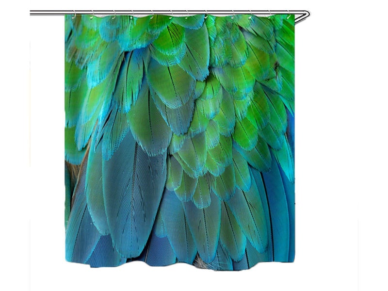 Colourful Feathers Polyester Shower Curtain 180x180CM Style 1 Carousel 1