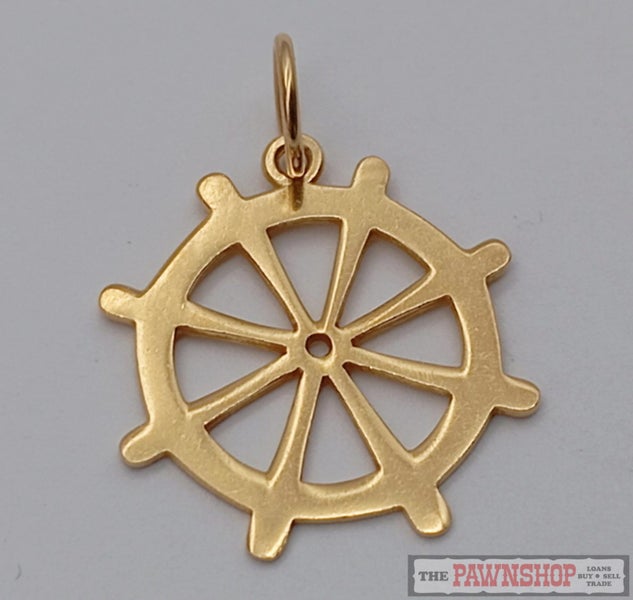 Ship Wheel Charm/Pendant in 22ct Yellow Gold Carousel 1