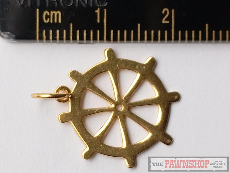 Ship Wheel Charm/Pendant in 22ct Yellow Gold Carousel 5