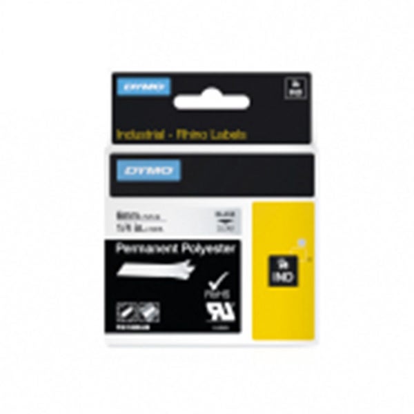 Dymo Rhino Pro Black Permanent Polyester Label Tape (6x6mm) Carousel 1