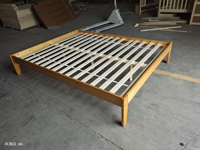 King Single Solid Pine Platform Bed Carousel 1