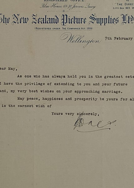 ANTIQUE LETTERHEAD: The New Zealand Picture Supplies Ltd, Wellington 1923 Carousel 1