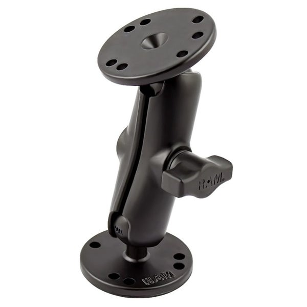 RAM Double Ball Mount with 2 Round Base Plates - B Series (1" Ball) - Medium Carousel 1