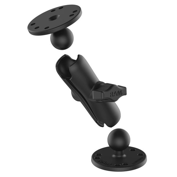 RAM Double Ball Mount with 2 Round Base Plates - B Series (1" Ball) - Medium Carousel 2