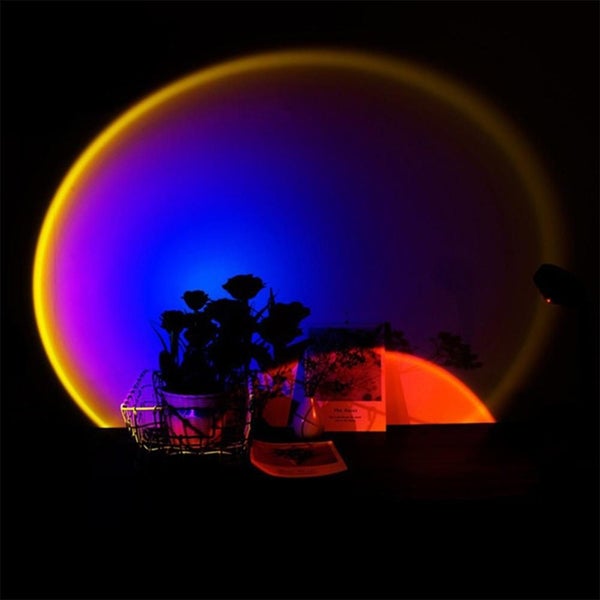 LED Sunset Sunlight and Rainbow Night Light Projector Lamp for Home Bedroom o... Carousel 14