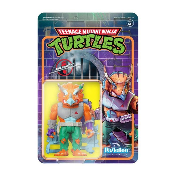 TMNT TV '87 Triceratron ReAction 3.75" Figure Carousel 1