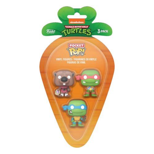 TMNT Splinter, Leonardo & Raphael Carrot Pocket Pop! 3pk Carousel 2