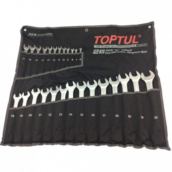 ROE Wrench Set 26Pce 6-32mm In Tool Roll Toptul GPAB2602 Carousel 1