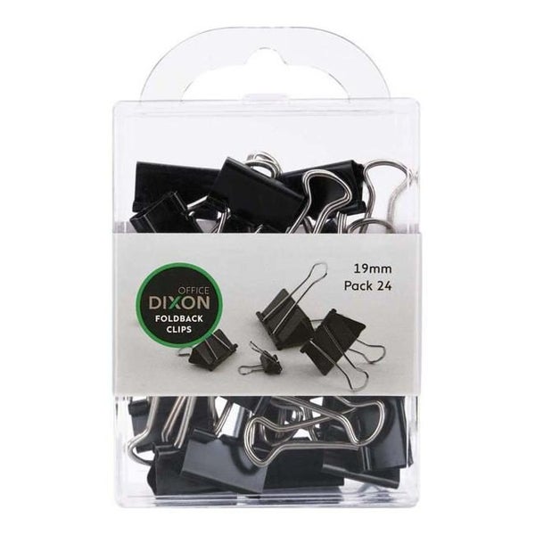 Dixon Foldback Clips 19mm Pack 24 Carousel 1