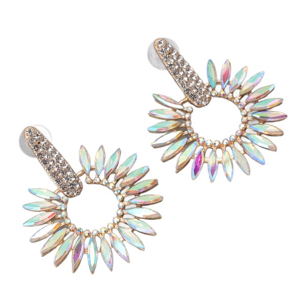 rhinestone chandelier earrings rhinestone hoop earrings rhinestone statement Carousel 1