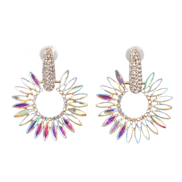 rhinestone chandelier earrings rhinestone hoop earrings rhinestone statement Carousel 20