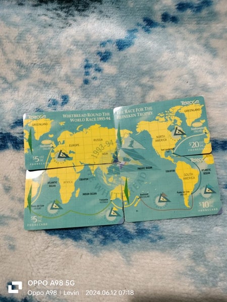 Telecom Whitbread around the world phone cards Carousel 1
