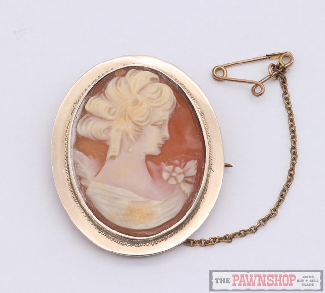 9ct Yellow Gold Cameo Brooch Carousel 1