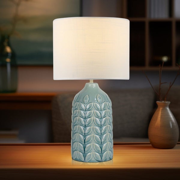 Bloom Ceramic Table Lamp - Blue Carousel 2