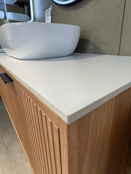 Aura 1200mm Wall-Hung Vanity – Acacia Dual Basin Carousel 2