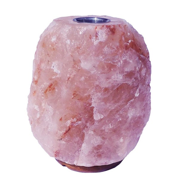 Himalayan Pink Salt Lamp - 12V 12W Iron Basket Rectangle Shape Carved Rock Carousel 6